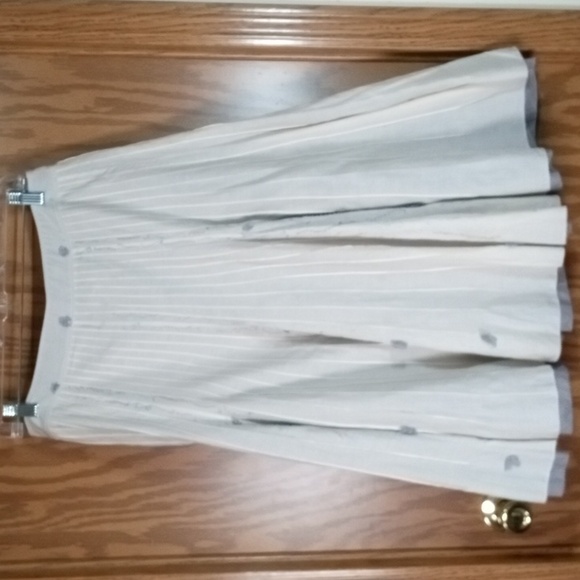 PERUVIAN COLLECTION,Elegant Cream Skirt, COTTON, Silk, Boho, Festival, Vacation - Picture 5 of 6